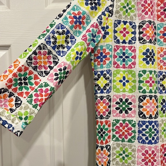 VILAGALLO Amina Dress Womens Multicolor Patchwork Size Large - Picture 3 of 9